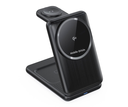 Ładowarka i akumulator Mobile Origin 3in1 Foldable Qi2 Charger PW8 black MO-FCH-PW8-BLK